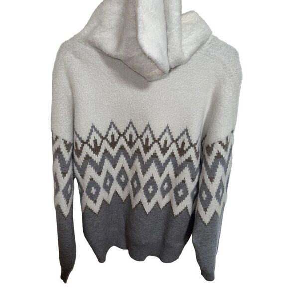 rachel zoe white and gray fuzzy sweater pull over - new with tags - Picture 4 of 9